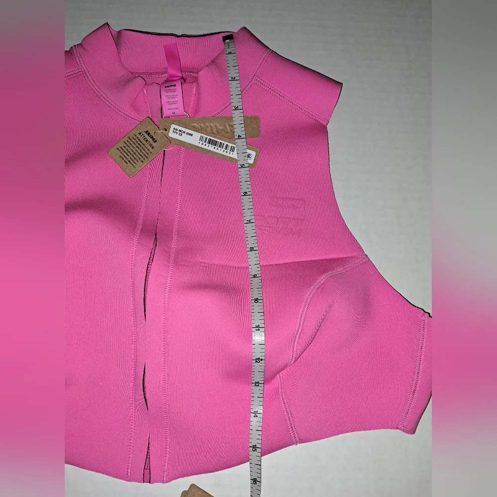 ❤️NWT SKIMS Sporty Scuba Wetsuit Swim Top + Hipster Swimsuit Set Pink TAFFY 3X